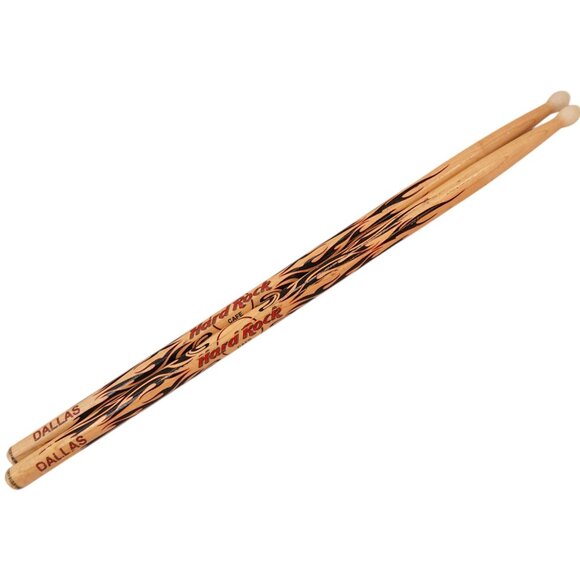 Hard Rock Cafe Dallas Souvenir Drumsticks With Tribal Flame Design - Picture 8 of 8